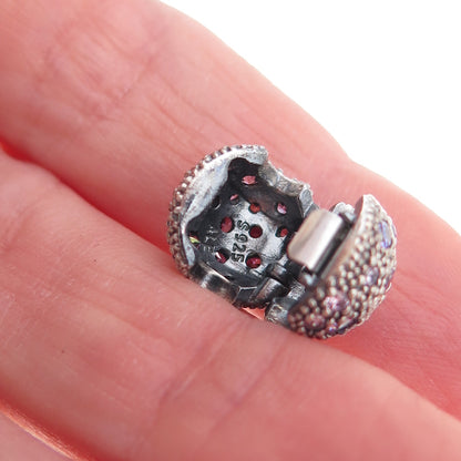 Pandora 925 Sterling Silver C Z Fancy Purple Cosmic Stars Clip Charm
