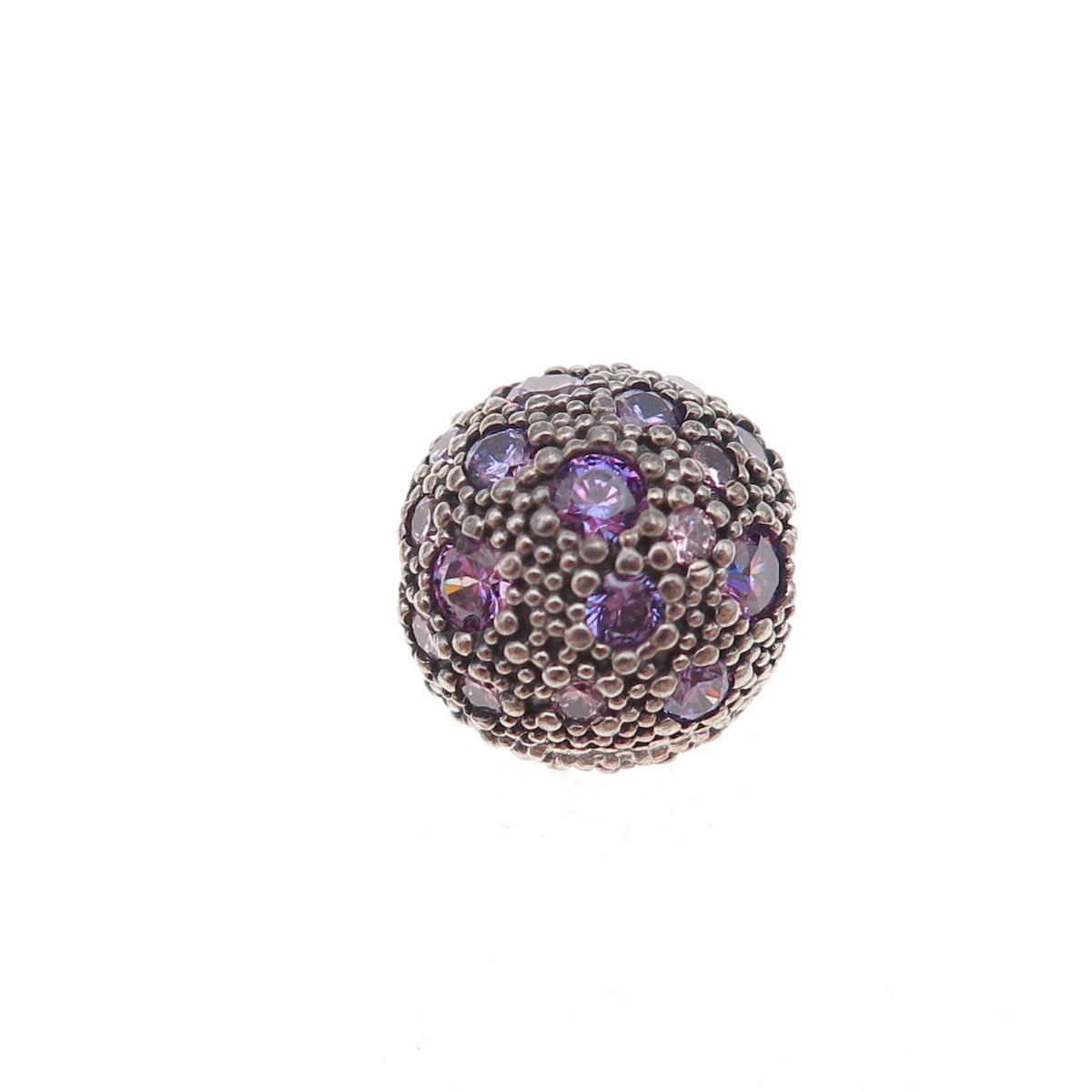 Pandora 925 Sterling Silver C Z Fancy Purple Cosmic Stars Clip Charm