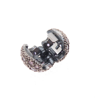 Pandora 925 Sterling Silver C Z Fancy Purple Cosmic Stars Clip Charm