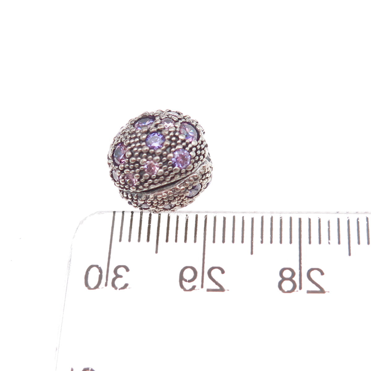 Pandora 925 Sterling Silver C Z Fancy Purple Cosmic Stars Clip Charm