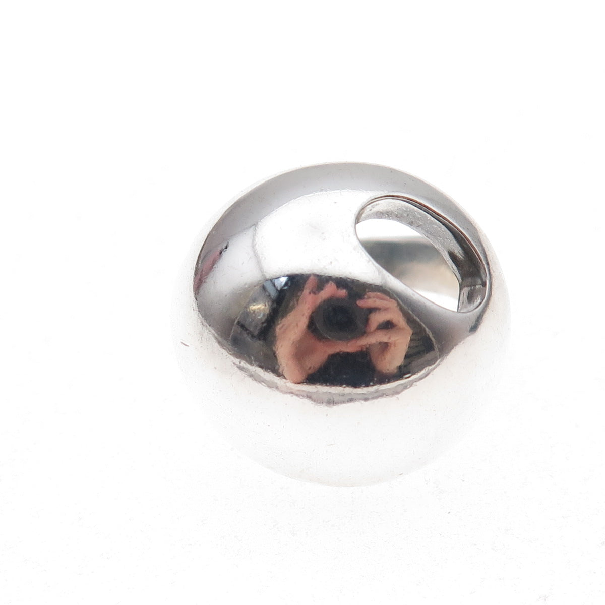 925 Sterling Silver Vintage Modernist Oxidized Dome Ring Size 8