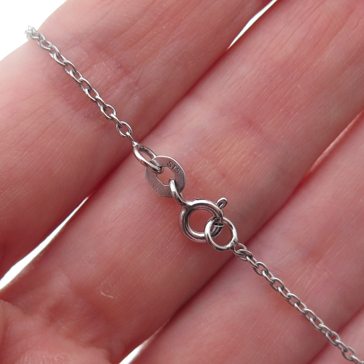 Chuck Clemency 925 Sterling Silver Real Tanzanite Cable Chain Necklace 18"