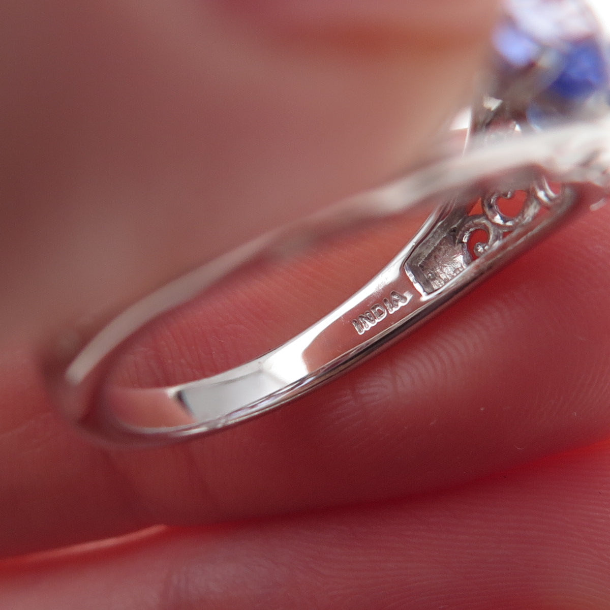 925 Sterling Silver Real Oval-Cut Tanzanite Ring Size 8