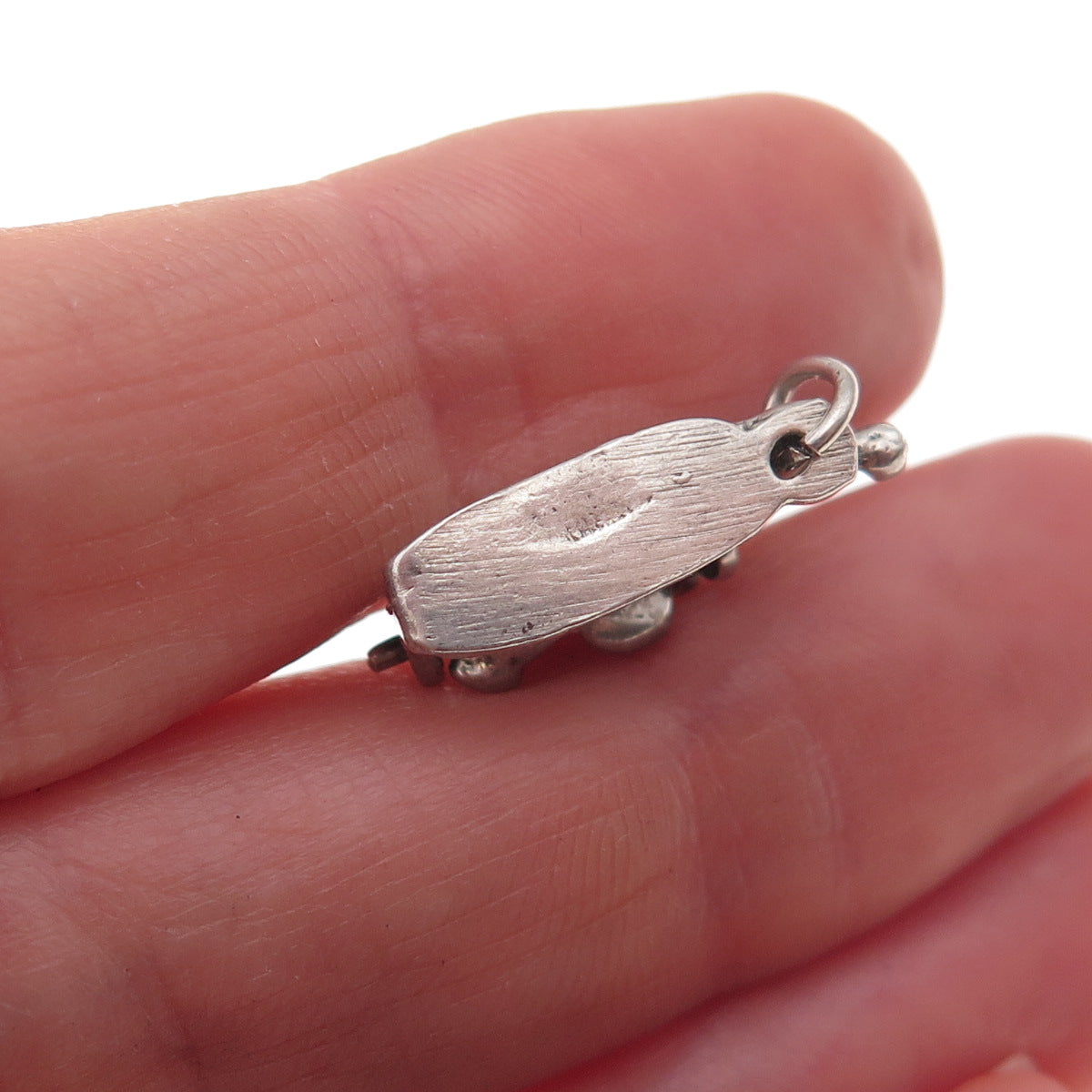 925 Sterling Silver Antique Art Deco Rotisserie Turkey Movable 3D Charm Pendant