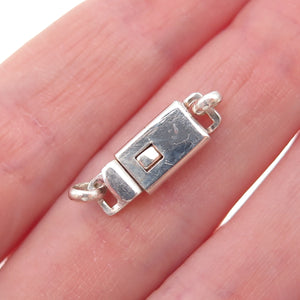 925 Sterling Silver Vintage Mexico Bracelet / Necklace Box Lock Clasp
