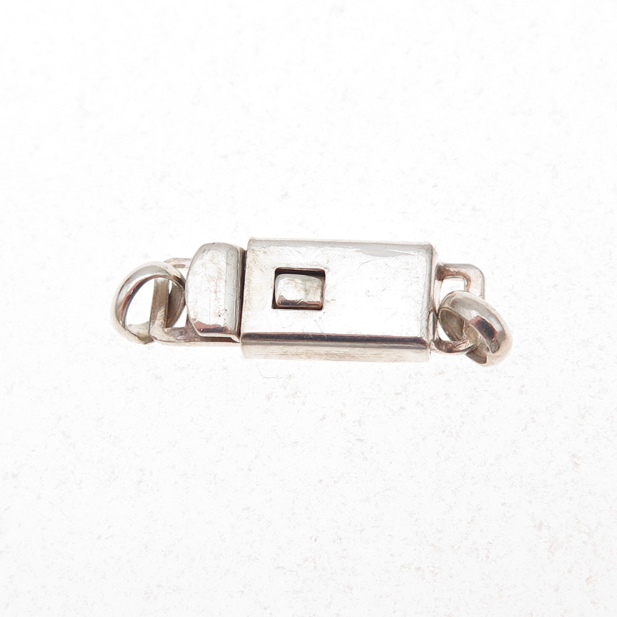 925 Sterling Silver Vintage Mexico Bracelet / Necklace Box Lock Clasp