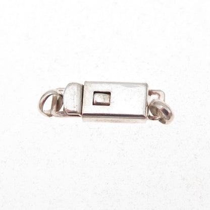 925 Sterling Silver Vintage Mexico Bracelet / Necklace Box Lock Clasp