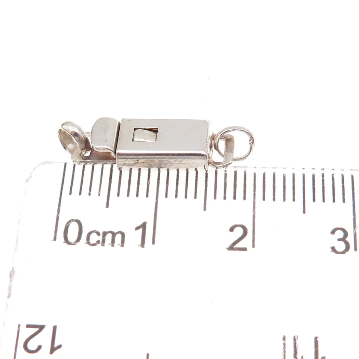 925 Sterling Silver Vintage Mexico Bracelet / Necklace Box Lock Clasp