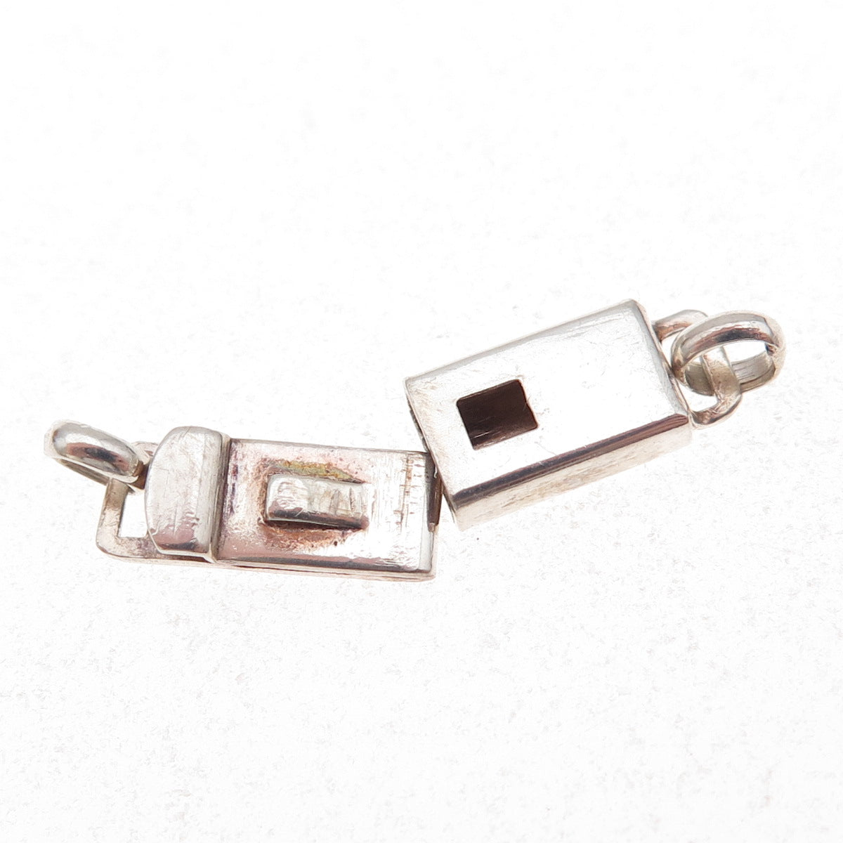 925 Sterling Silver Vintage Mexico Bracelet / Necklace Box Lock Clasp