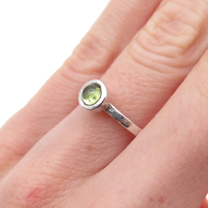 Karthia 925 Sterling Silver Vintage Real Peridot Ring Size 5