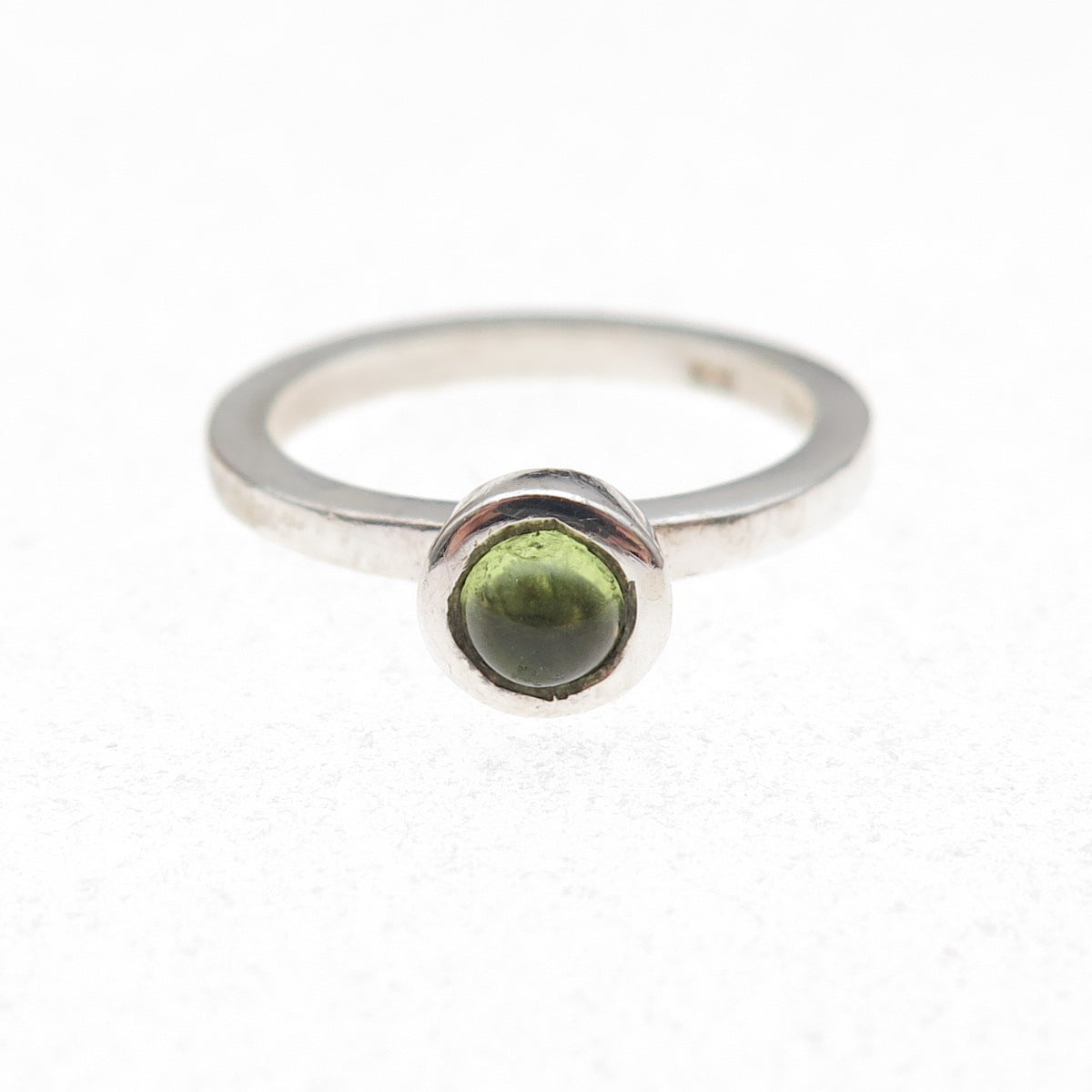 Karthia 925 Sterling Silver Vintage Real Peridot Ring Size 5