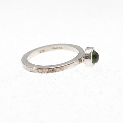 Karthia 925 Sterling Silver Vintage Real Peridot Ring Size 5
