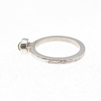 Karthia 925 Sterling Silver Vintage Real Peridot Ring Size 5