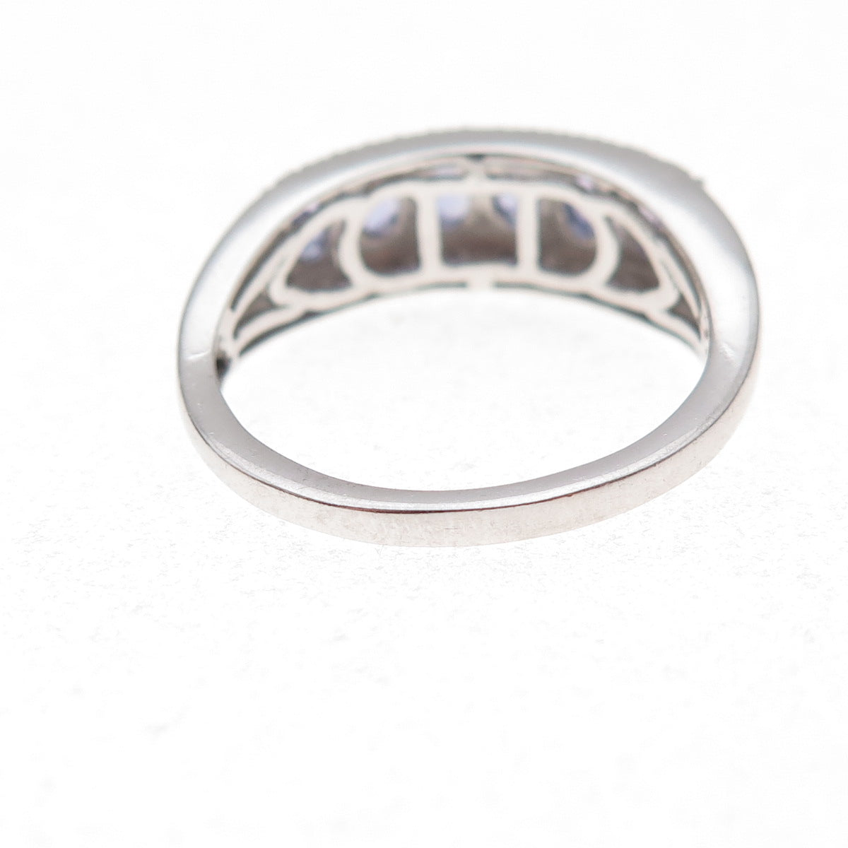 Chuck Clemency 925 Sterling Silver Real Oval-Cut Tanzanite Ring Size 8