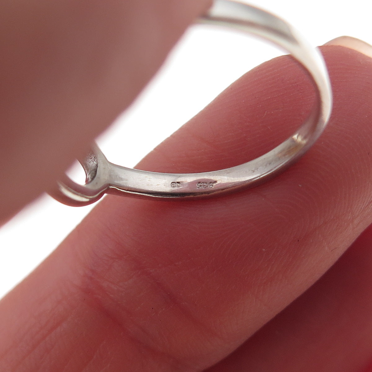 925 Sterling Silver Vintage Infinity Ring Size 7