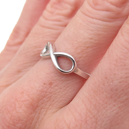 925 Sterling Silver Vintage Infinity Ring Size 7