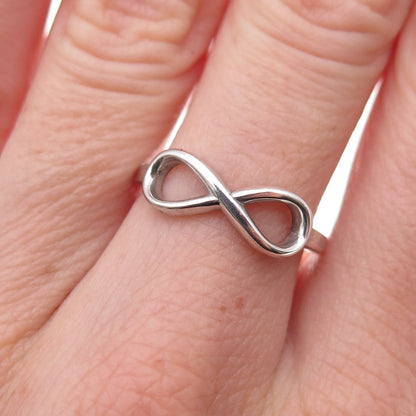 925 Sterling Silver Vintage Infinity Ring Size 7