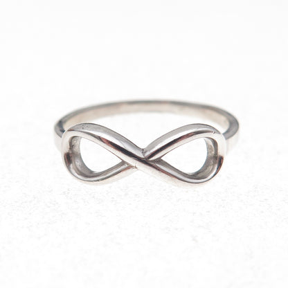 925 Sterling Silver Vintage Infinity Ring Size 7