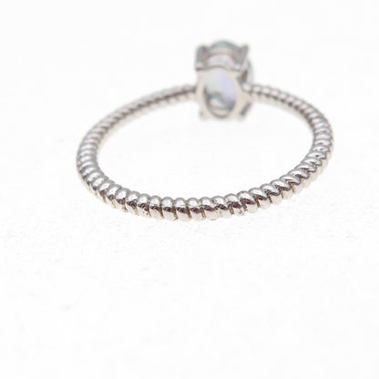 Chuck Clemency 925 Sterling Silver Real Oval-Cut Tanzanite Ring Size 8.25