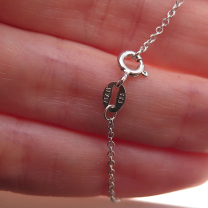 925 Sterling Silver Dolphin Cable Chain Necklace 18"