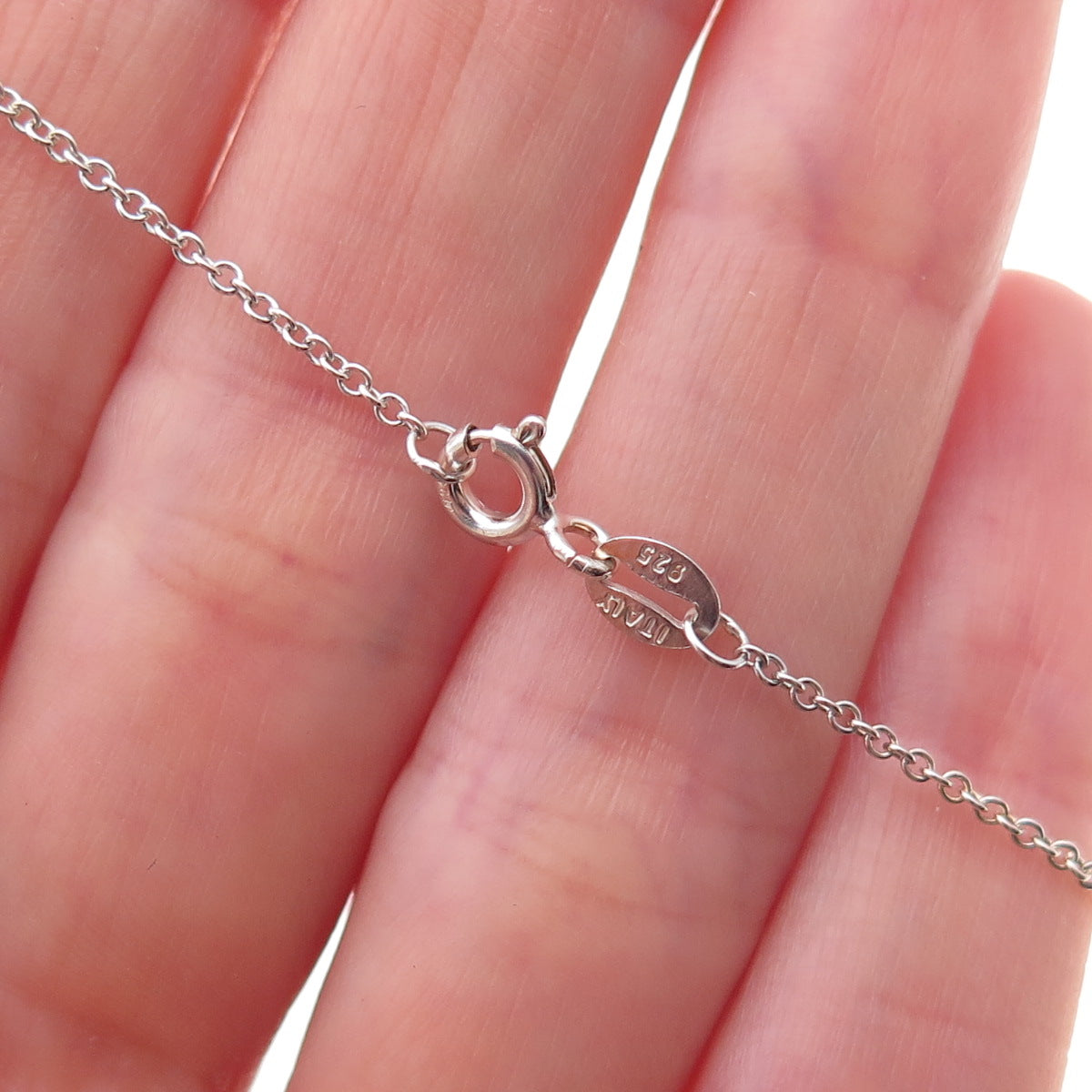925 Sterling Silver Dolphin Cable Chain Necklace 18"