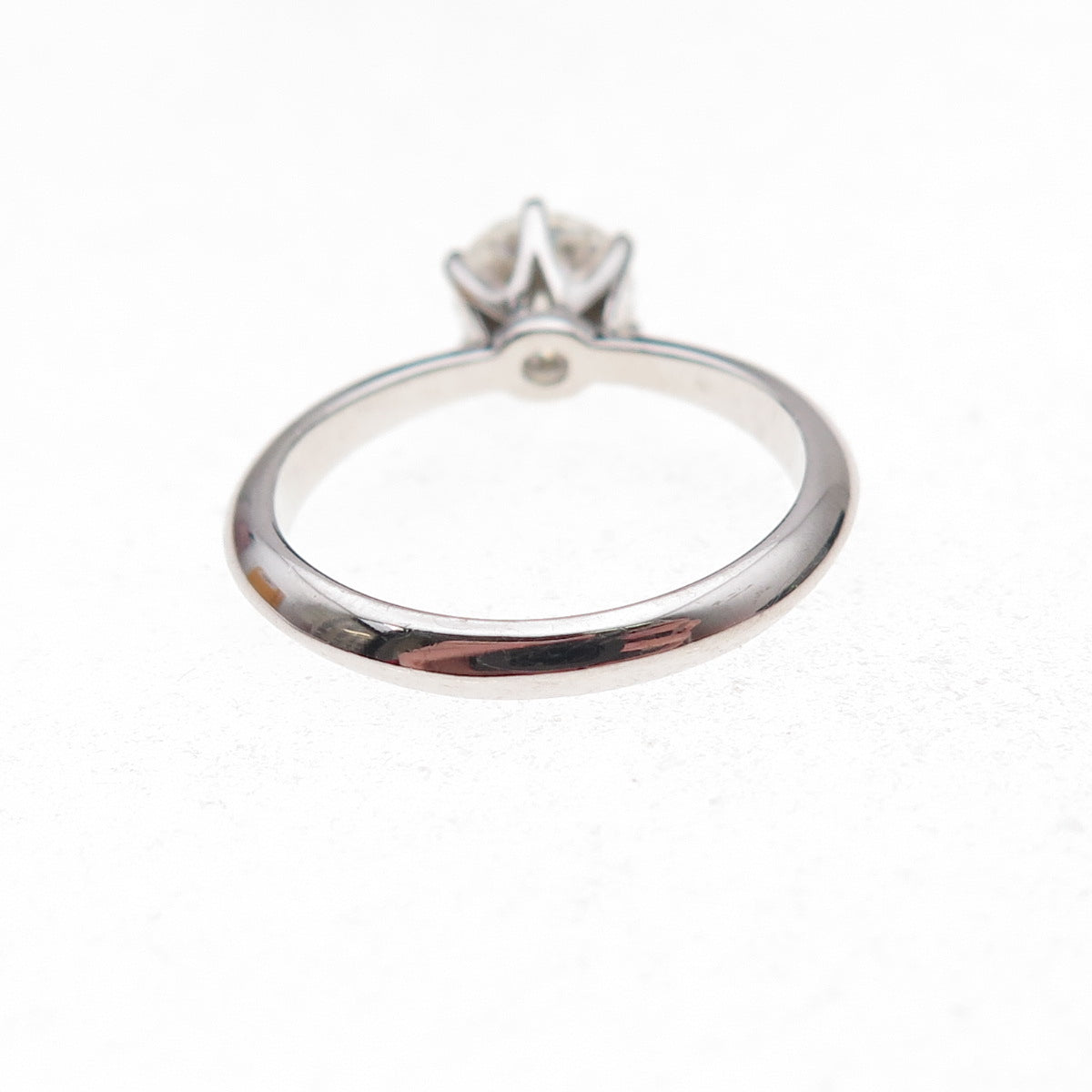 925 Sterling Silver Round-Cut Moissanite Engagement Ring Size 5.5
