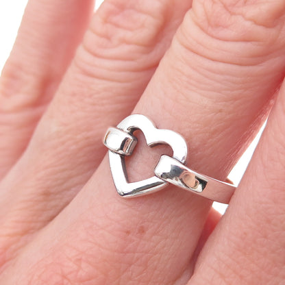 Tiffany & Co. 925 Sterling Silver Vintage Heart Ring Size 7