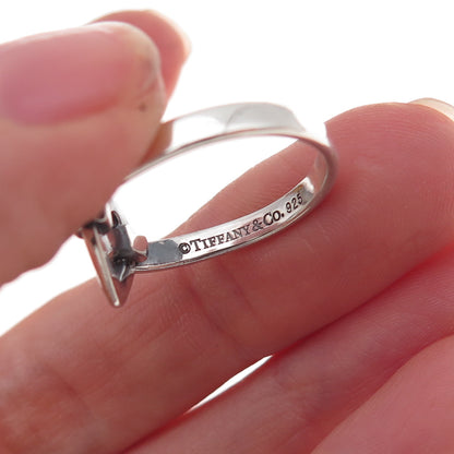 Tiffany & Co. 925 Sterling Silver Vintage Heart Ring Size 7