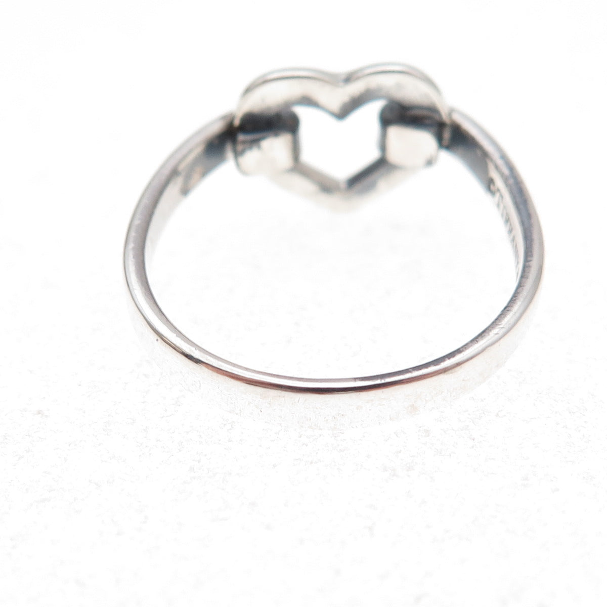 Tiffany & Co. 925 Sterling Silver Vintage Heart Ring Size 7