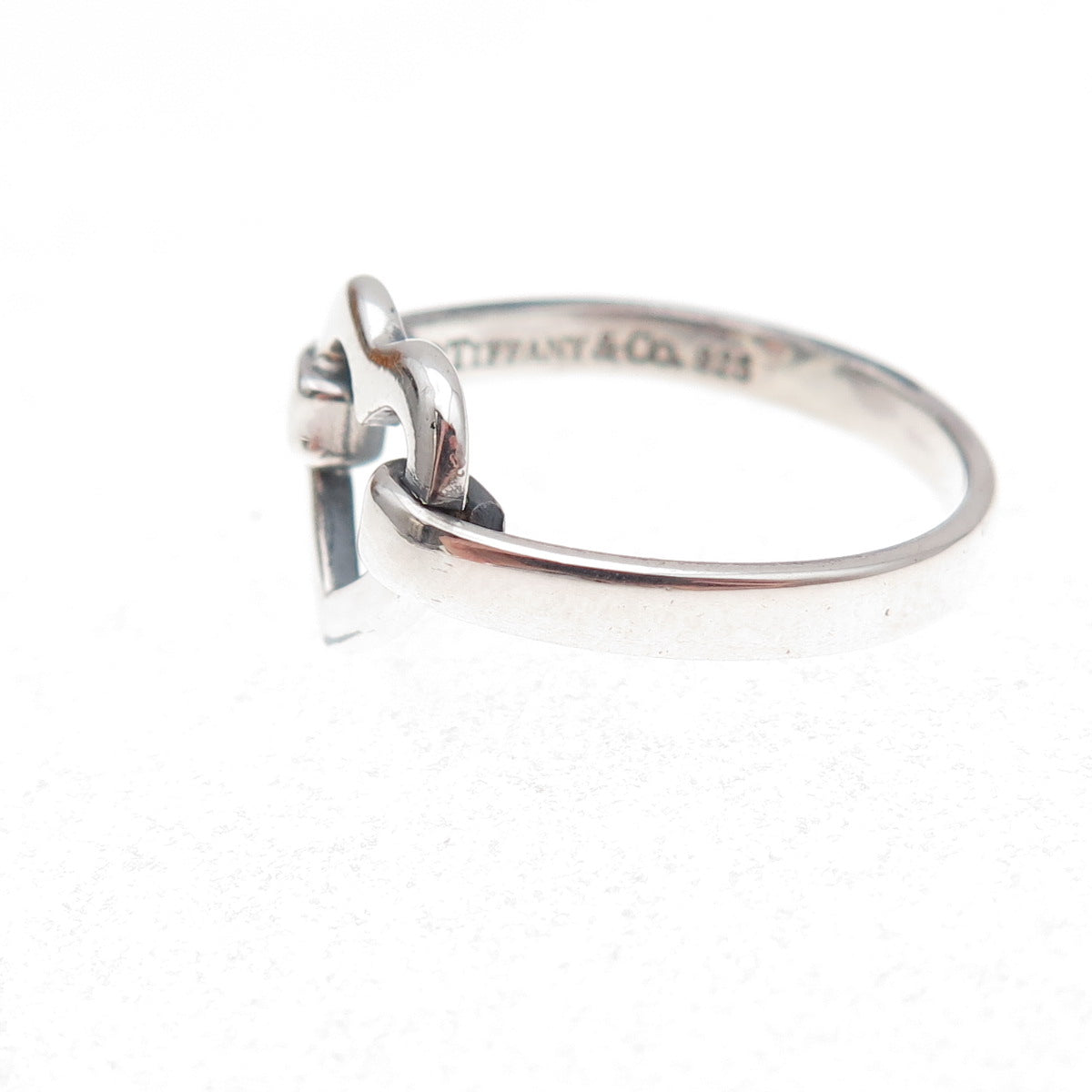 Tiffany & Co. 925 Sterling Silver Vintage Heart Ring Size 7