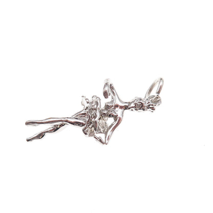 925 Sterling Silver Vintage Ballerina 3D Charm Pendant