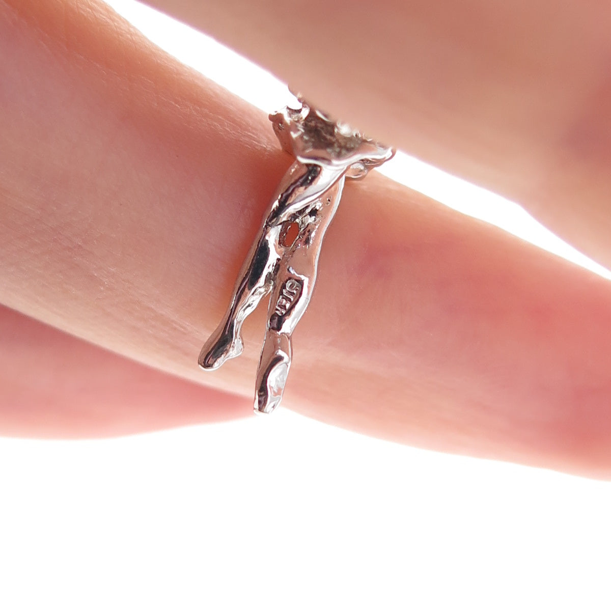 925 Sterling Silver Vintage Ballerina 3D Charm Pendant