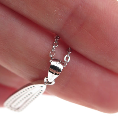 925 Sterling Silver Round-Cut C Z Teardrop Cable Chain Necklace 18"