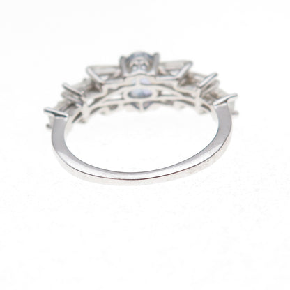 Chuck Clemency 925 Sterling Silver Real Iolite & White Topaz Ring Size 8.25