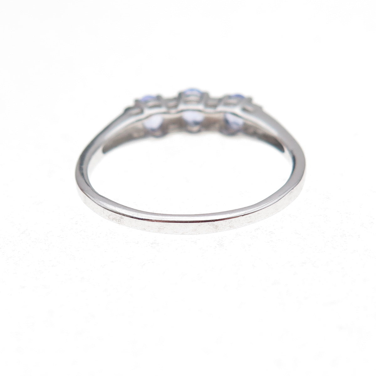 Chuck Clemency 925 Sterling Silver Real Oval-Cut Tanzanite Ring Size 8
