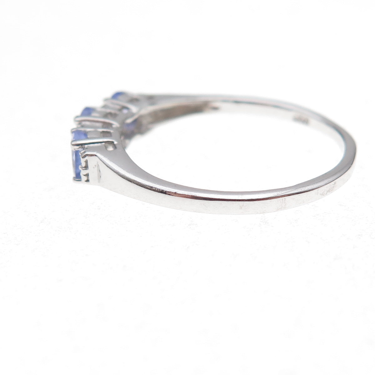 Chuck Clemency 925 Sterling Silver Real Oval-Cut Tanzanite Ring Size 8