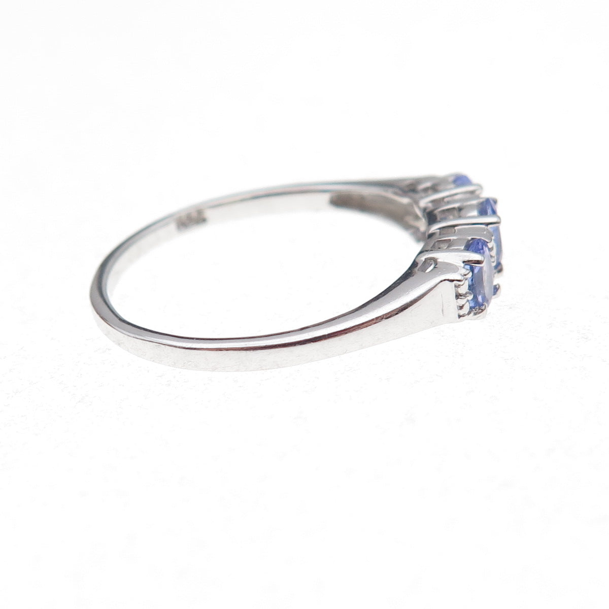 Chuck Clemency 925 Sterling Silver Real Oval-Cut Tanzanite Ring Size 8