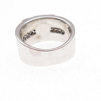 925 Sterling Silver Mexico Real Round-Cut Diamond Starburst Ring Size 7.25