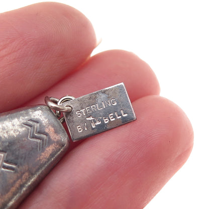 Bell Trading Post Old Pawn Sterling Silver Vintage Grand Canyon 3D Charm Pendant