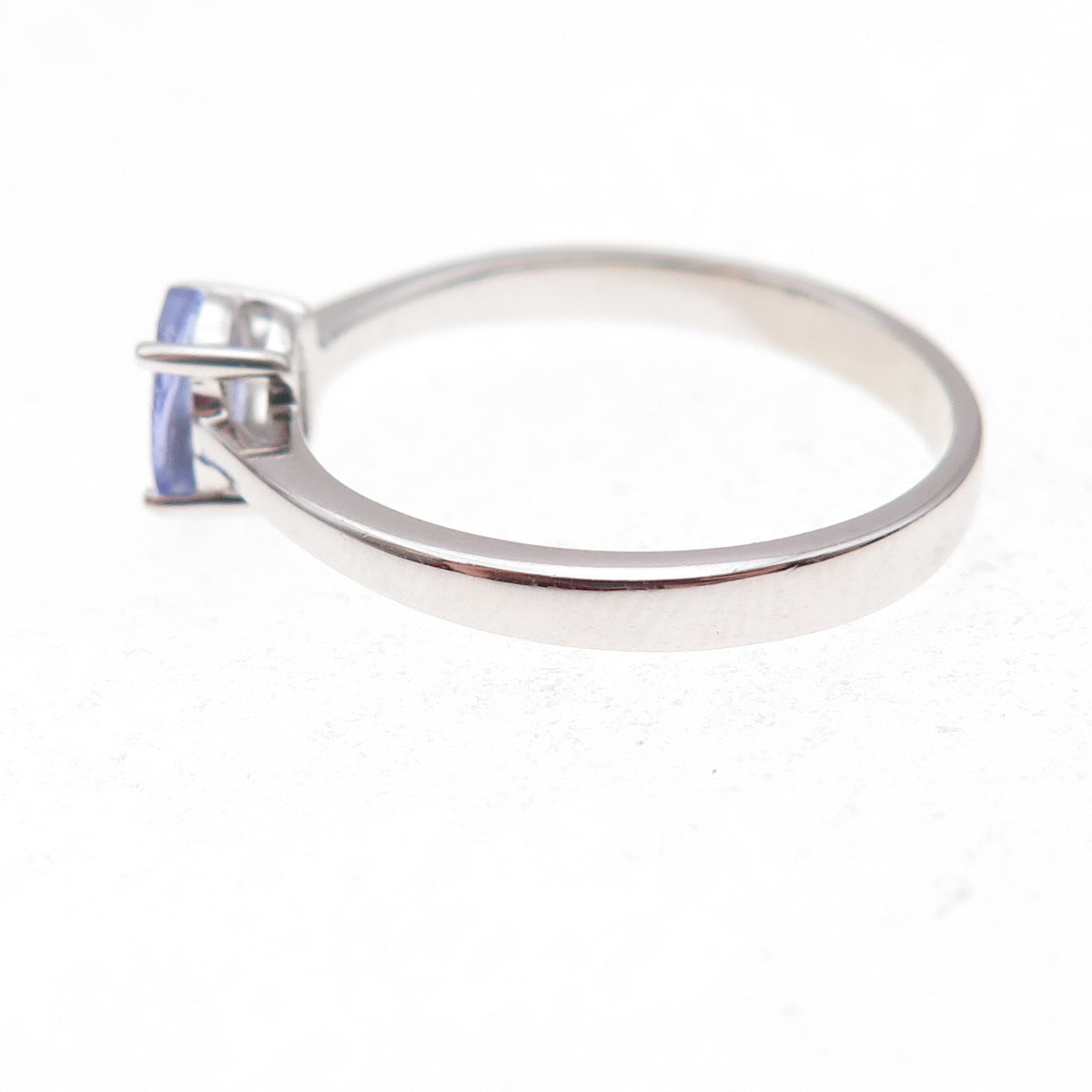 925 Sterling Silver Real Oval-Cut Tanzanite Ring Size 8.25