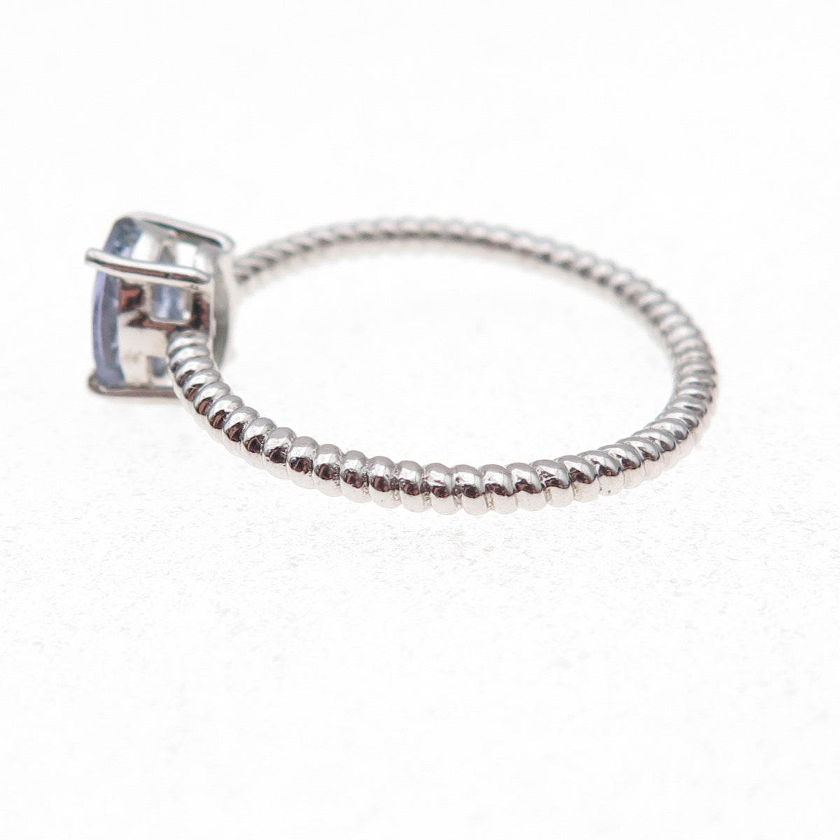Chuck Clemency 925 Sterling Silver Real Oval-Cut Iolite Ring Size 8