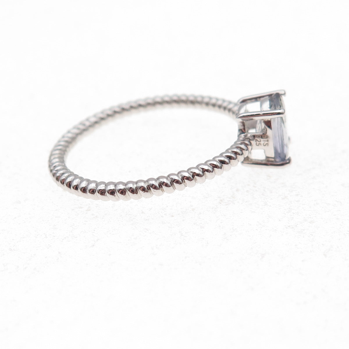 Chuck Clemency 925 Sterling Silver Real Oval-Cut Iolite Ring Size 8
