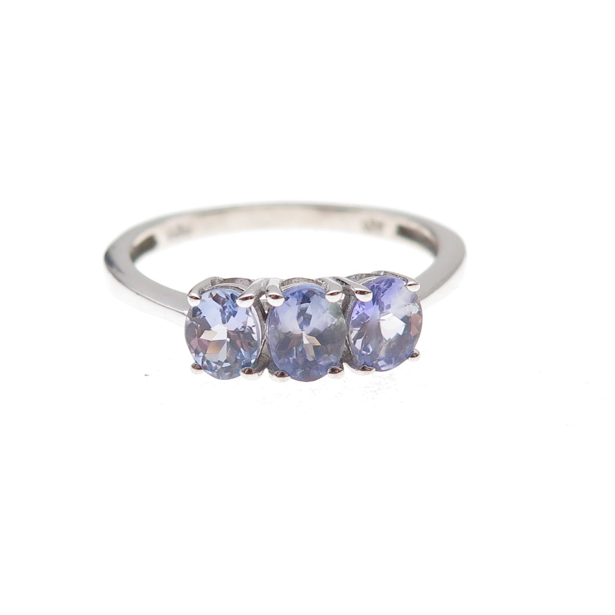 Chuck Clemency 925 Sterling Silver Real Oval-Cut Tanzanite Ring Size 8.25