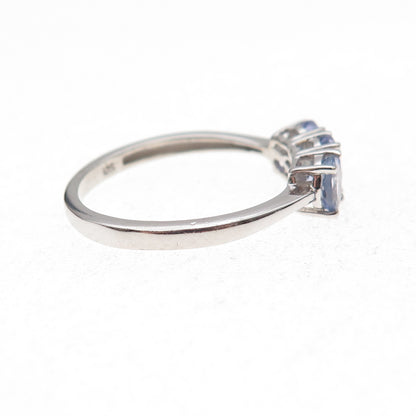 Chuck Clemency 925 Sterling Silver Real Oval-Cut Tanzanite Ring Size 8.25
