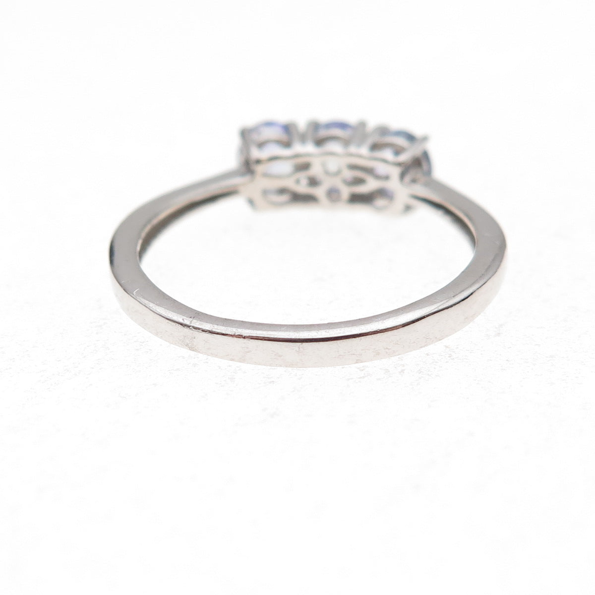 Chuck Clemency 925 Sterling Silver Real Oval-Cut Tanzanite Ring Size 8.25