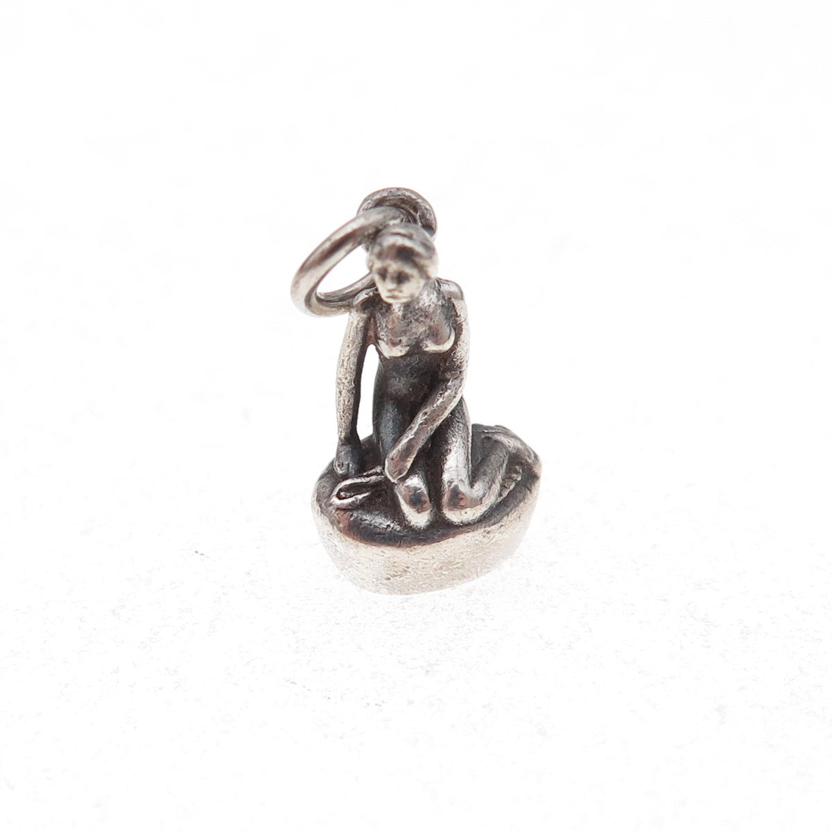 Bernhard Hertz 925 Sterling Silver Vintage Denmark Little Mermaid Charm Pendant