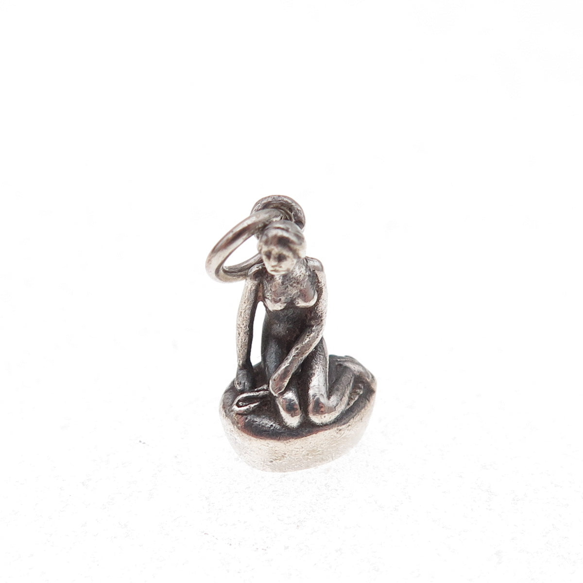 Bernhard Hertz 925 Sterling Silver Vintage Denmark Little Mermaid Charm Pendant