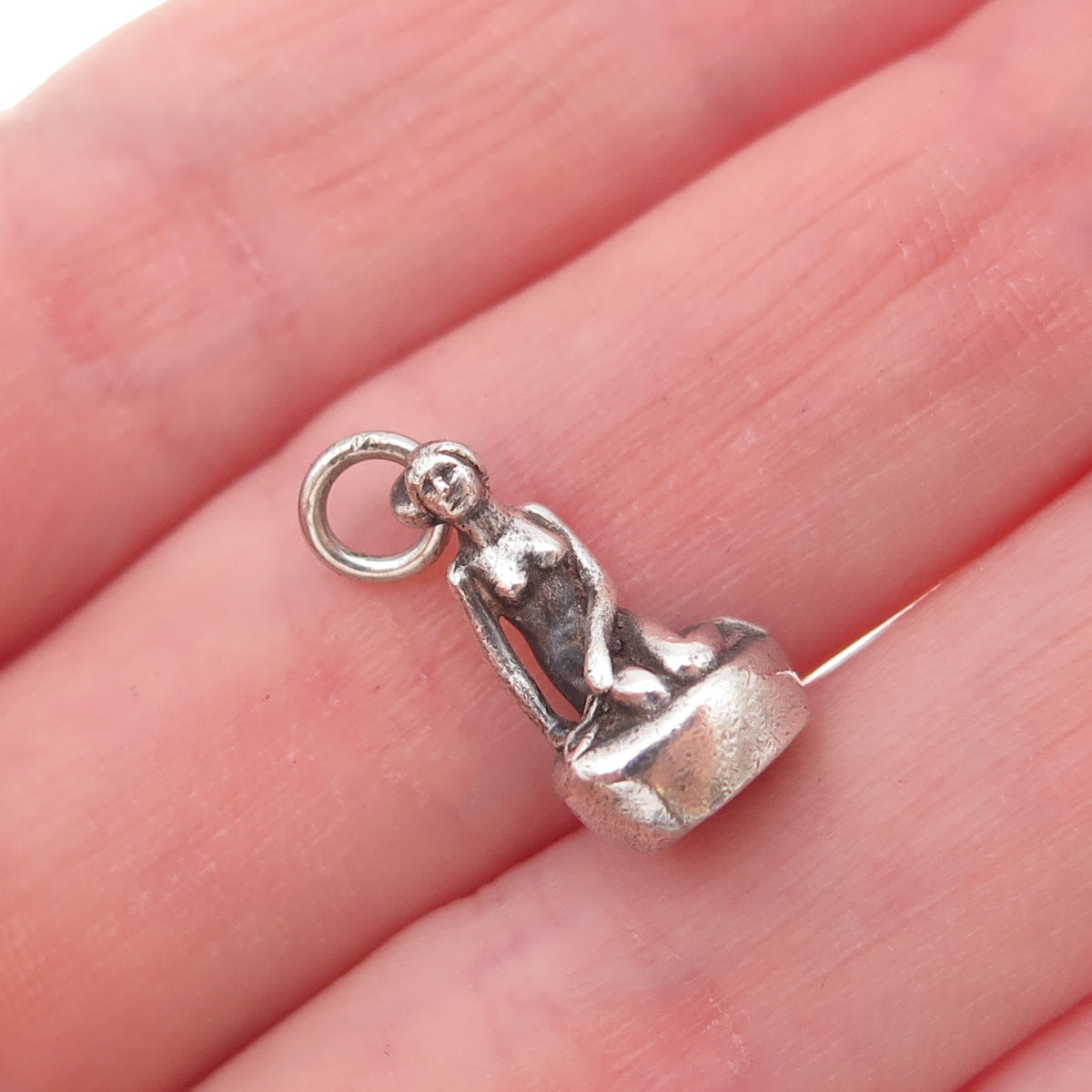 Bernhard Hertz 925 Sterling Silver Vintage Denmark Little Mermaid Charm Pendant
