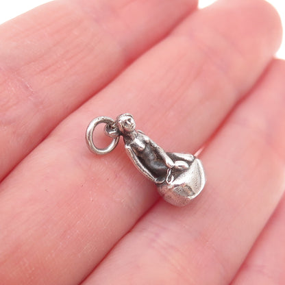 Bernhard Hertz 925 Sterling Silver Vintage Denmark Little Mermaid Charm Pendant