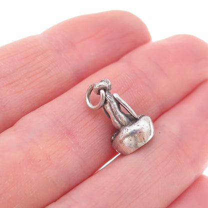 Bernhard Hertz 925 Sterling Silver Vintage Denmark Little Mermaid Charm Pendant